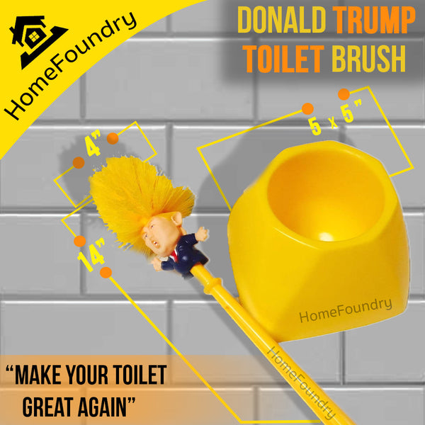 1pc, Spoof Funny Bathroom Trump Toilet With Handle Cleaning Brush