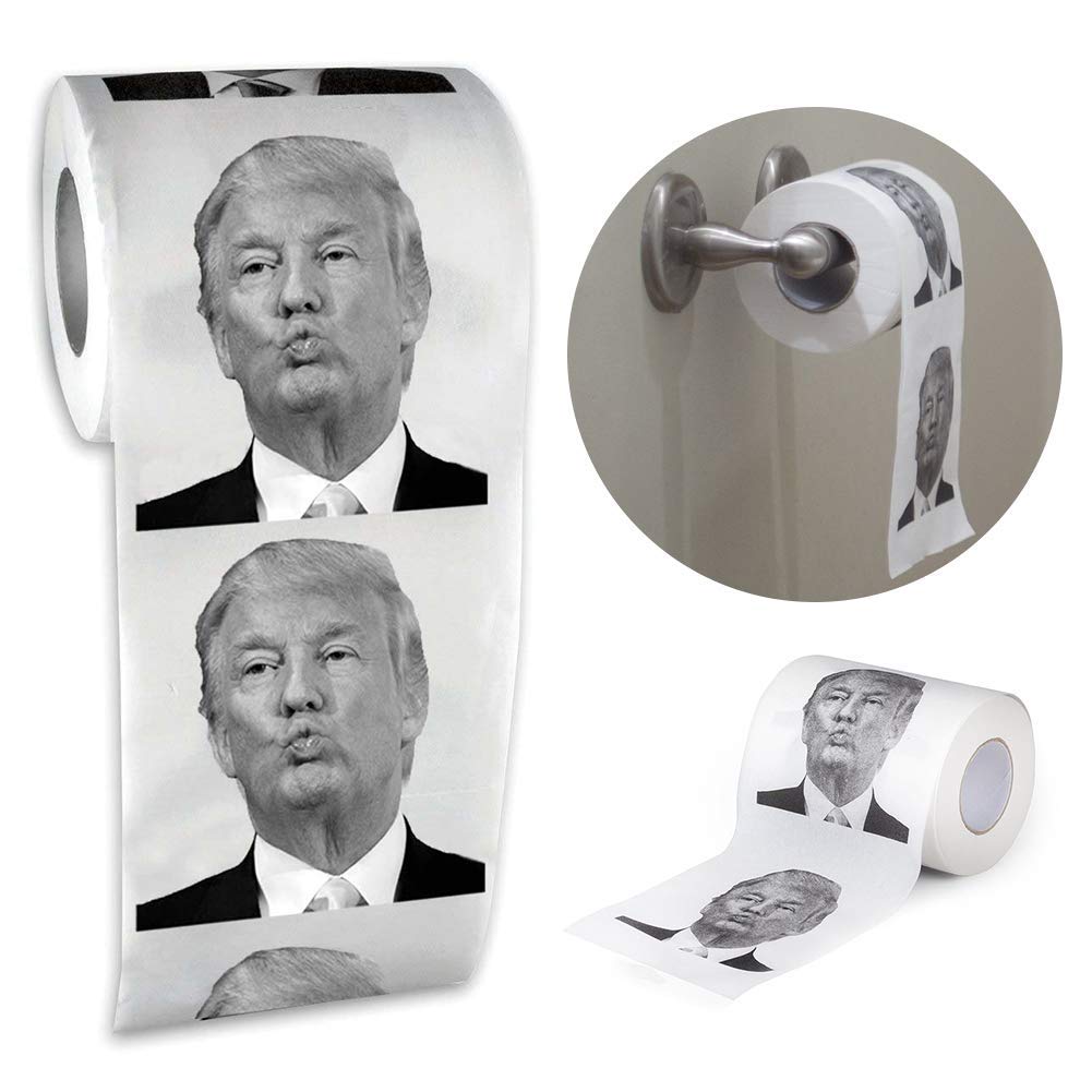 Donald Trump Toilet Brush Toilet Paper Bundle Funny Political Gag